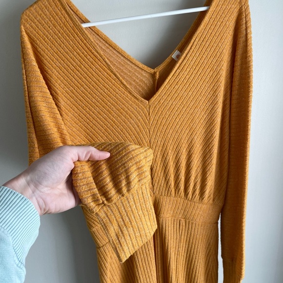 Daily Practice by Anthropologie Barre Midi Dress - Mustard Yellow - Size Small - Picture 8 of 16